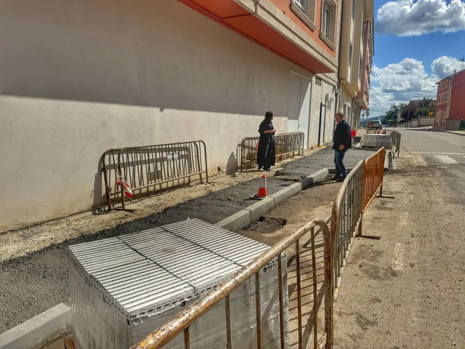 Obras en Camiño Real, en Burela