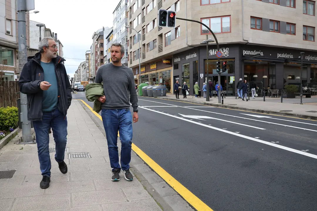 Penas y Arroxo, en la zona en la que se renovó el firme