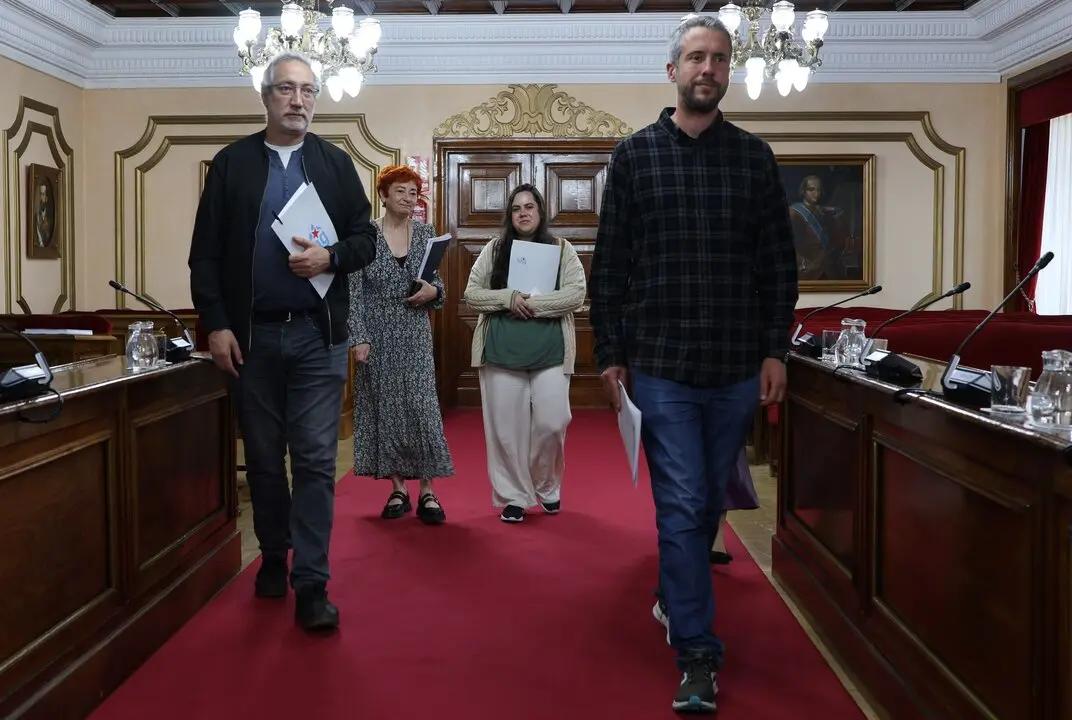 Rubén Arroxo, en el salón de plenos del Concello de Lugo