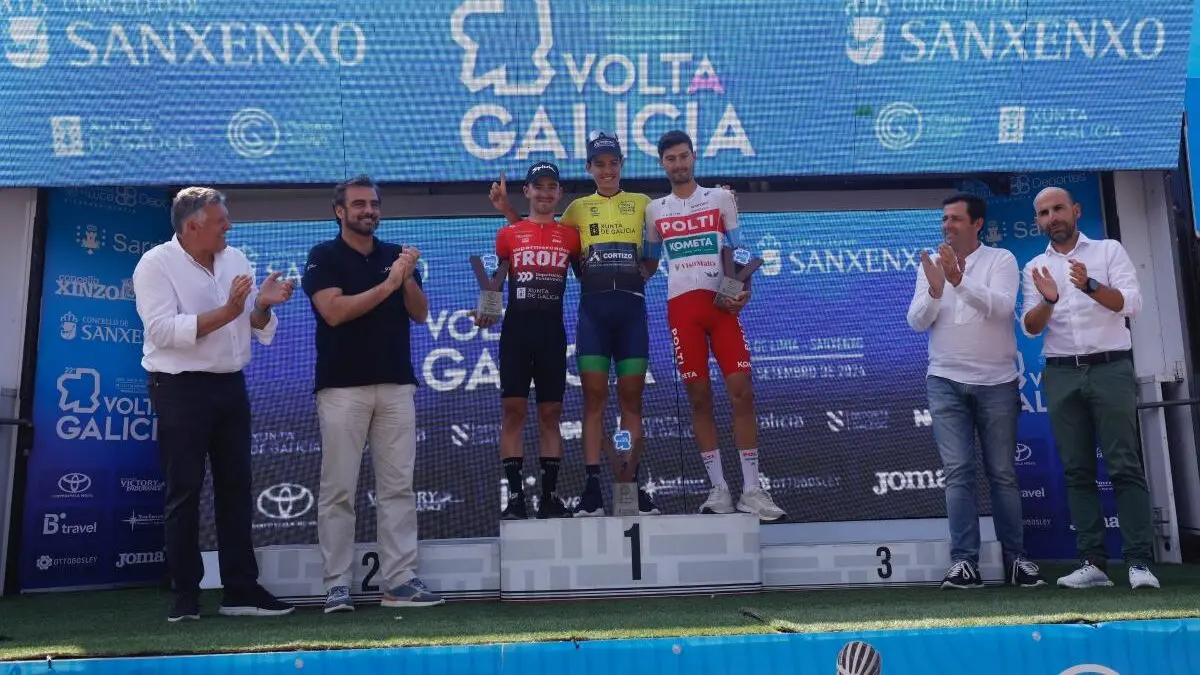 Podio final de la Volta Ciclista a Galicia 2024