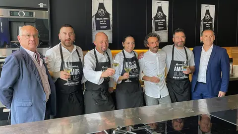 Showcooking celebrado en Madrid coa Merluza D& Burela como protagonista