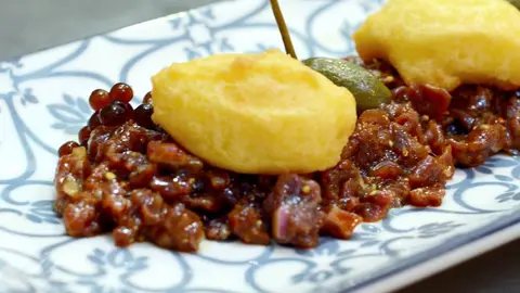 Steak tartar el oviedo ribadeo concurso F&ograve;rum gastronomic