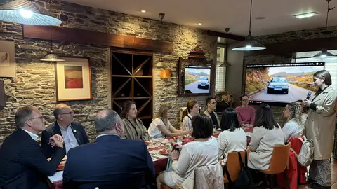 Un momento del &ldquo;Desayuno emprendedor&rdquo; organizado en la Comarca en el marco del proyecto &ldquo;El Rombo&rdquo;