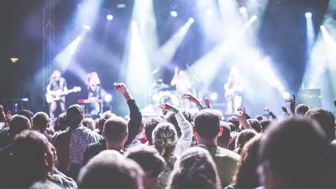 Concierto, m&uacute;sica, escenario, p&uacute;blico