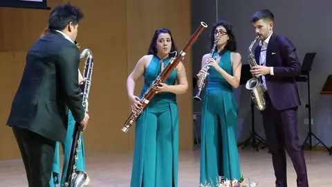Actuaci&oacute;n de Dianto Reed Quintet en el Conservatorio de M&uacute;sica de Lugo
