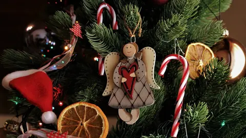 Navidad, &aacute;rbol, adornos, nadal
