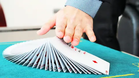 Cartas, magia, mago, truco.