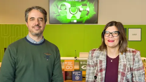 Carlos Garc&iacute;a y Ana Traseira, de la UNED