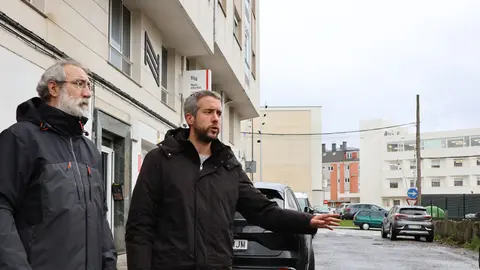 Alexandre Penas y Rub&eacute;n Arroxo supervisan las obras de las calles lucenses