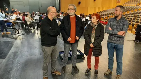 Rub&eacute;n Arroxo, Maite Ferreiro y Alexandre Penas visitaron el auditorio Fuxan os Ventos