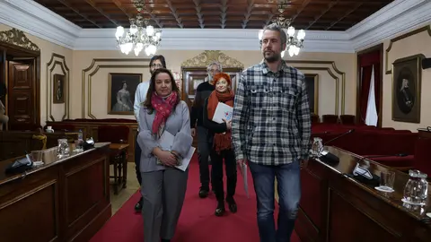 Rub&eacute;n Arroxo, a la entrada en el pleno del Concello de Lugo
