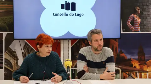Rub&eacute;n Arroxo y Maite Ferreiro presentaron las actividades del Entroido 2025 de Lugo