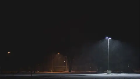 Farolas, luz, noche, iluminaci&oacute;n.