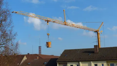 Gr&uacute;a, construcci&oacute;n, casa, casas