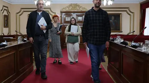 Rub&eacute;n Arroxo, en el sal&oacute;n de plenos del Concello de Lugo