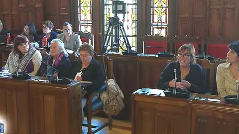 Algunas de las mujeres comparecientes, este lunes, en el marco del Estatuto de Mujeres Rurales.