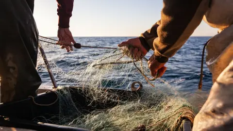 pescadores mar arrastrero