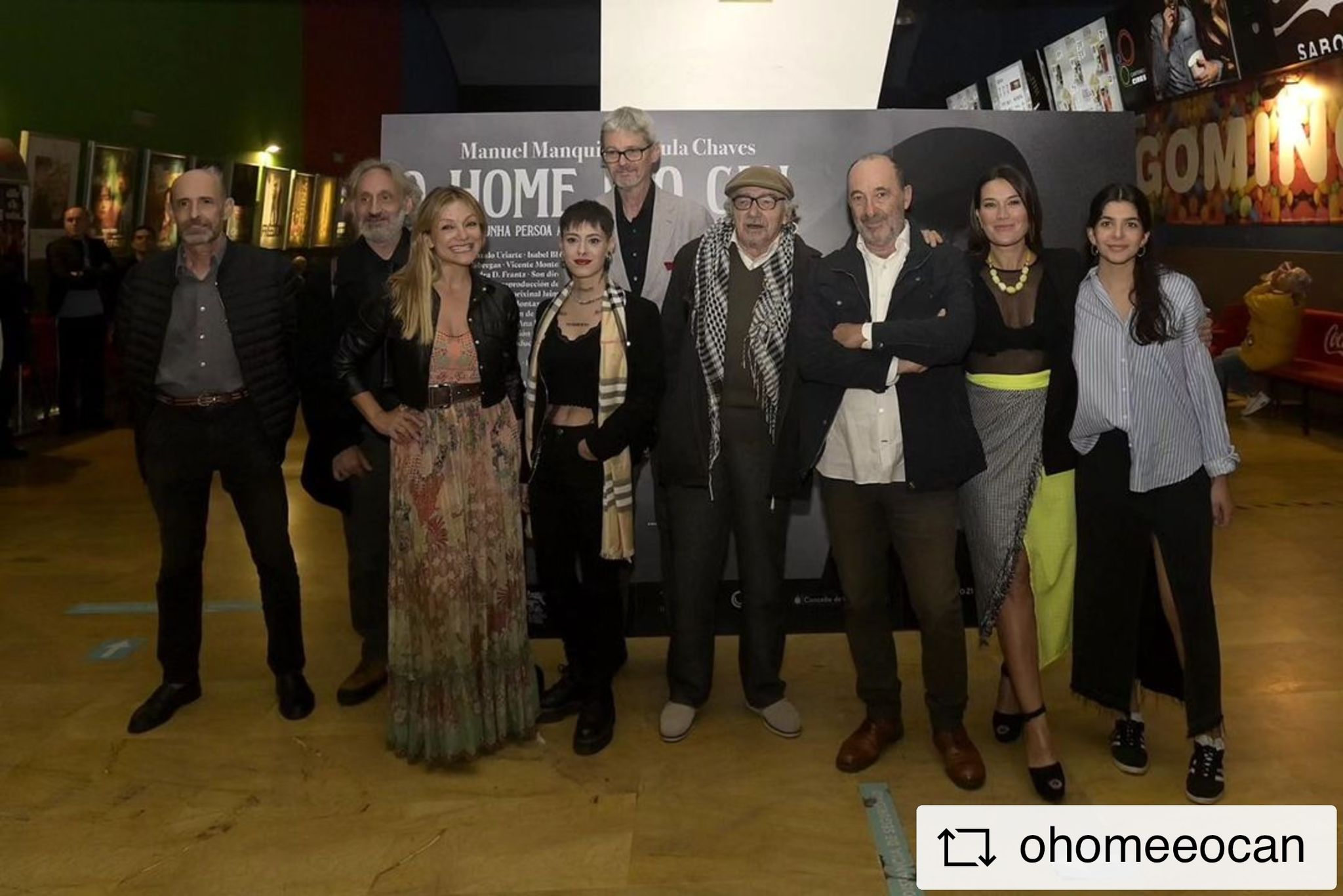 Presentación da película O home e o can, onte na Coruña.