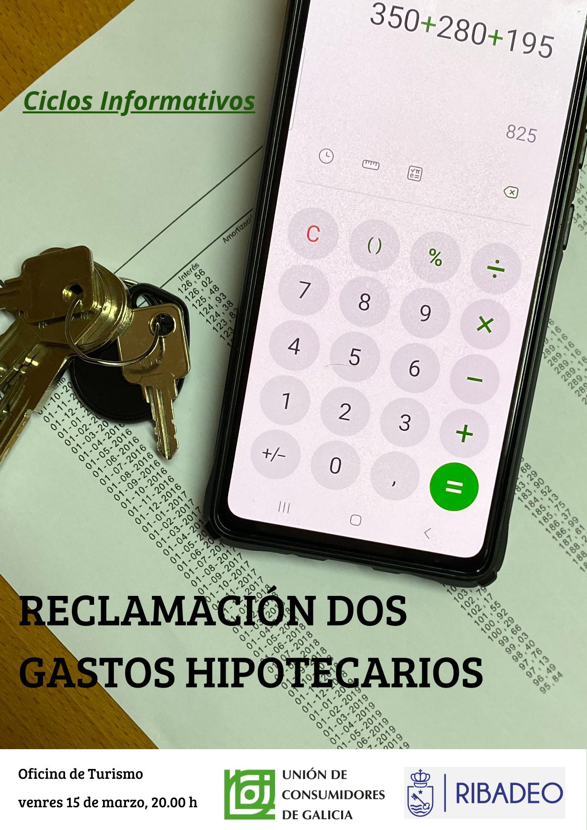 Cartel Gastos Hipotecarios Ribadeo