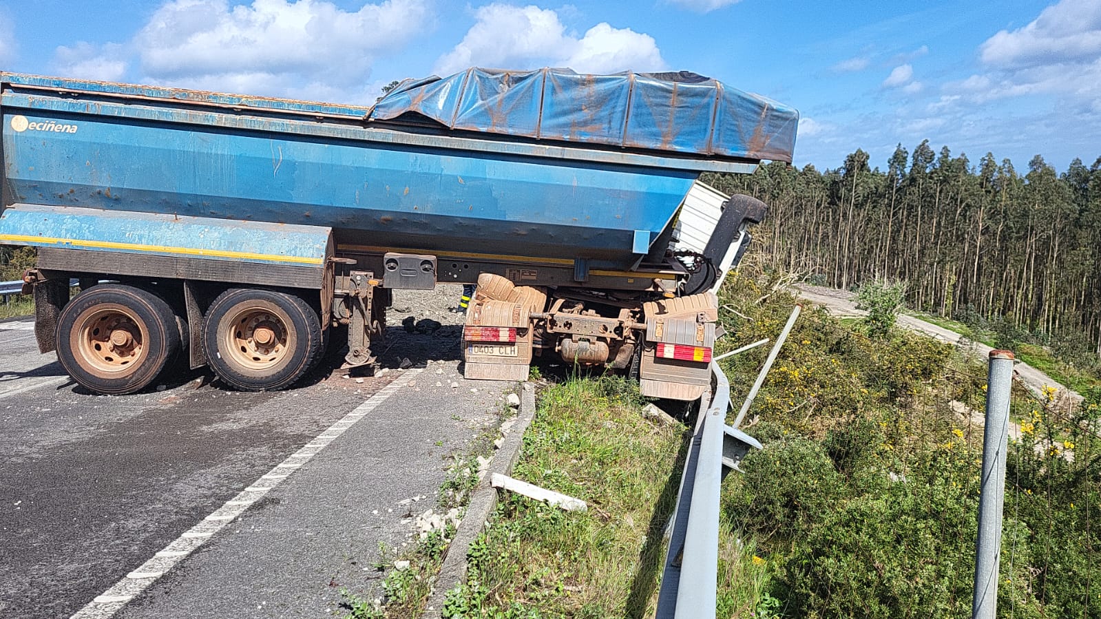 camion vuelco