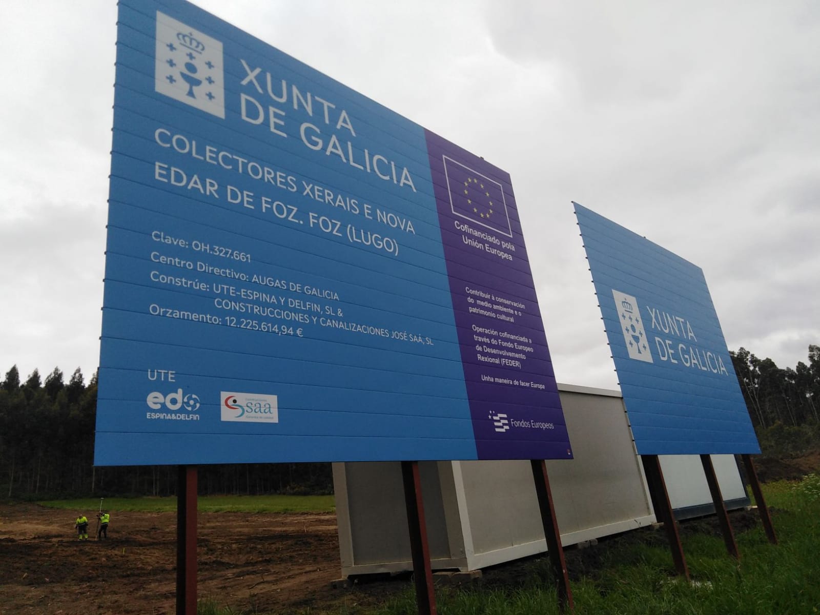 Inicio obras edar foz