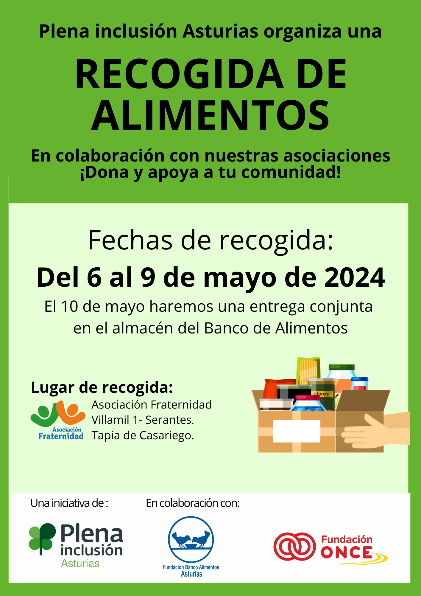 recogida de alimentos fraternidad