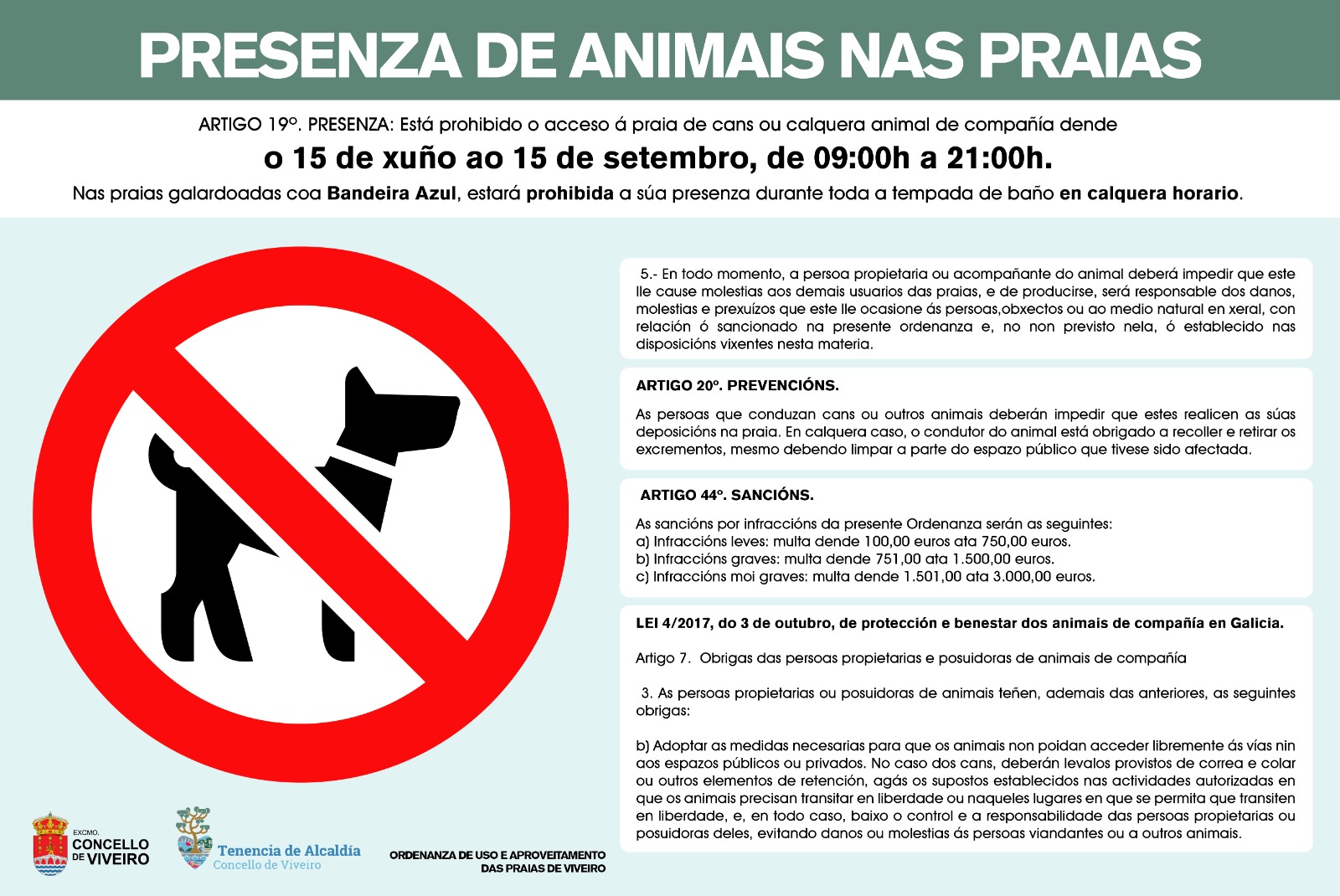 VIVEIRO 4 XUÑO Mascotas nas praias