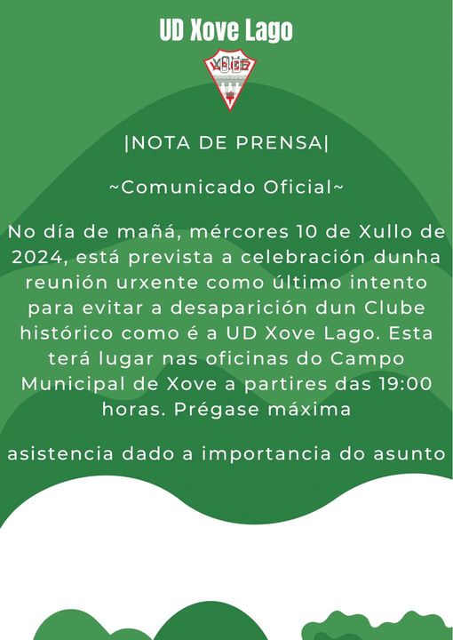 Xove Lago, reunión urgente
