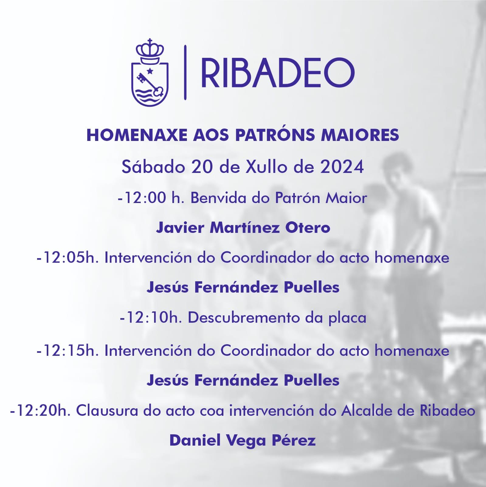 Homenaxe patróns maiores Ribadeo