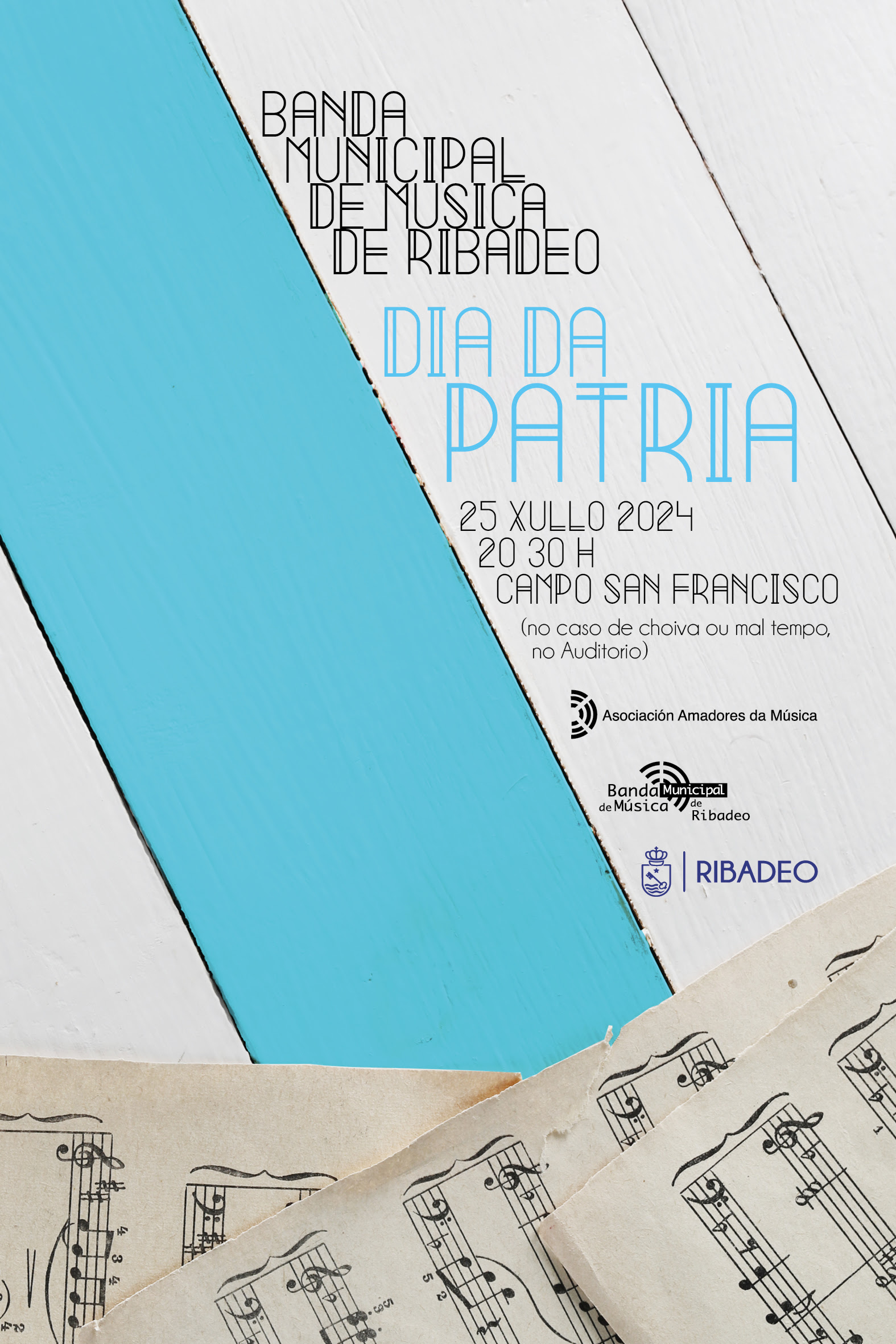 CARTEL CONCERTO BANDA DE RIBADEO DÍA DA PATRIA (25-07-24)