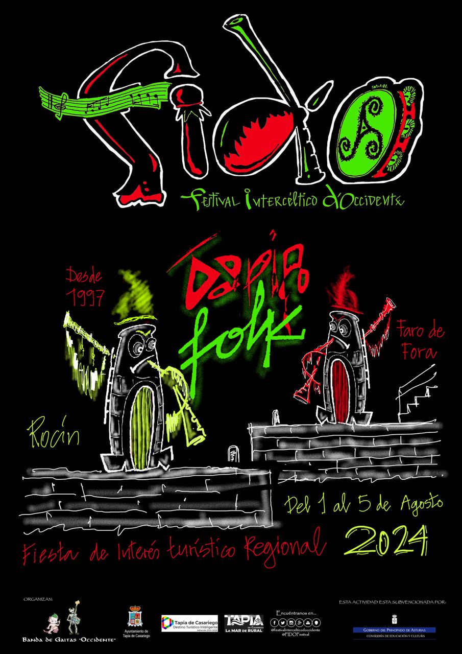 Cartel del Festival Intercéltico d'Occidente 2024