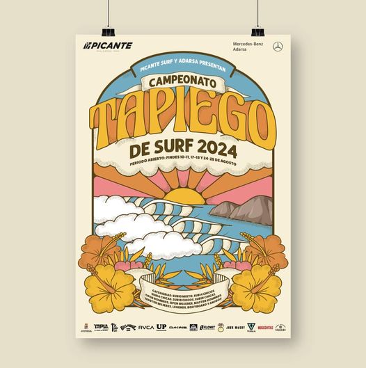 Cartel del Campeonato Tapiego de surf