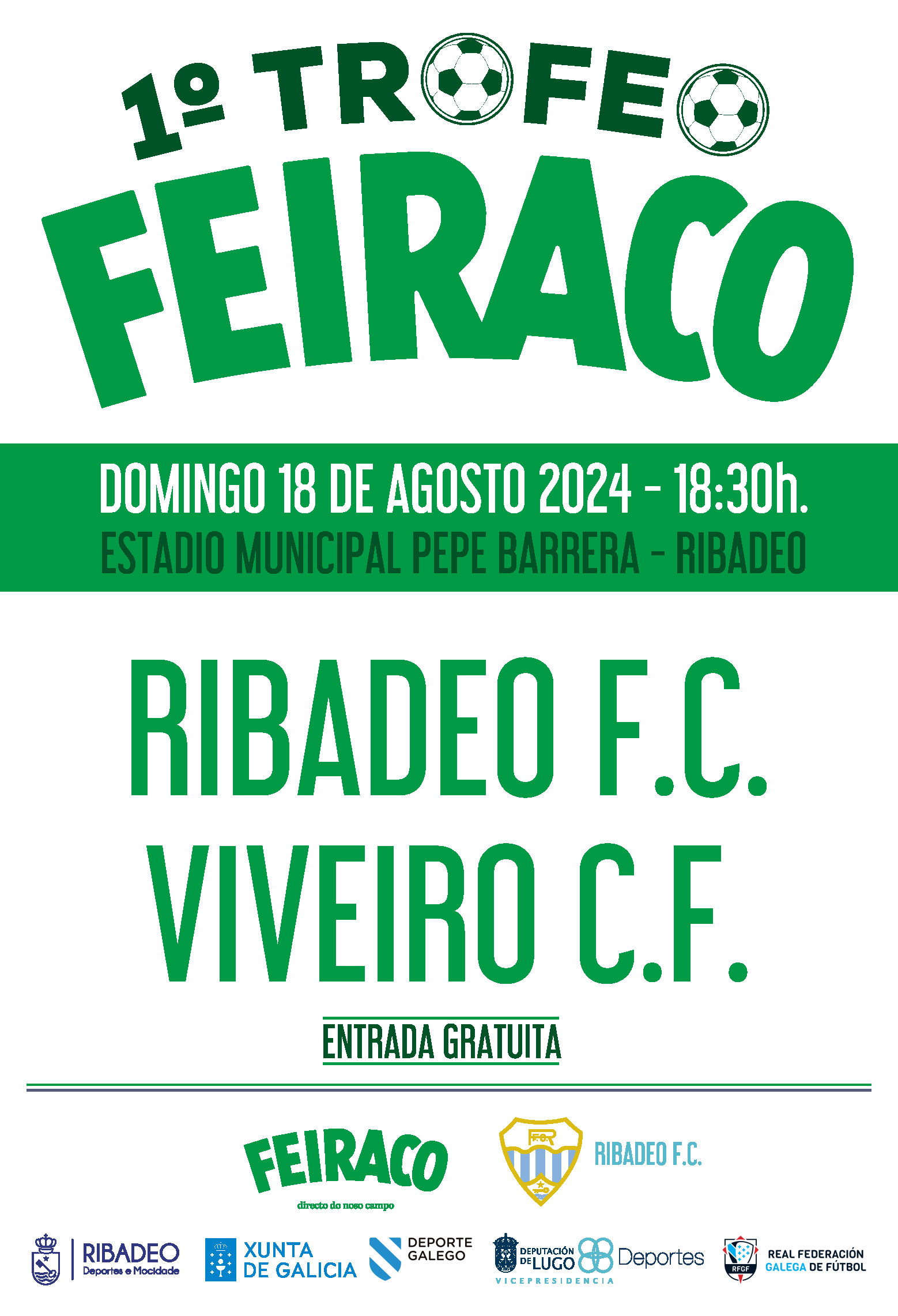 Cartel Ribadeo FC-Viveiro