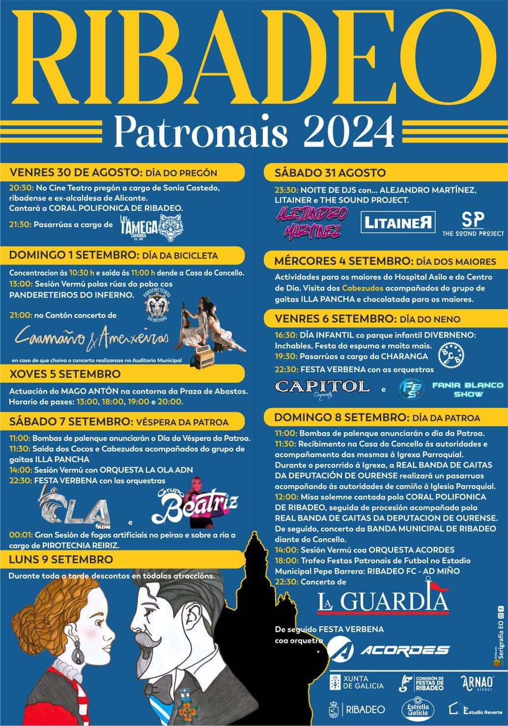 Programación Festas Patronais de Ribadeo 2024