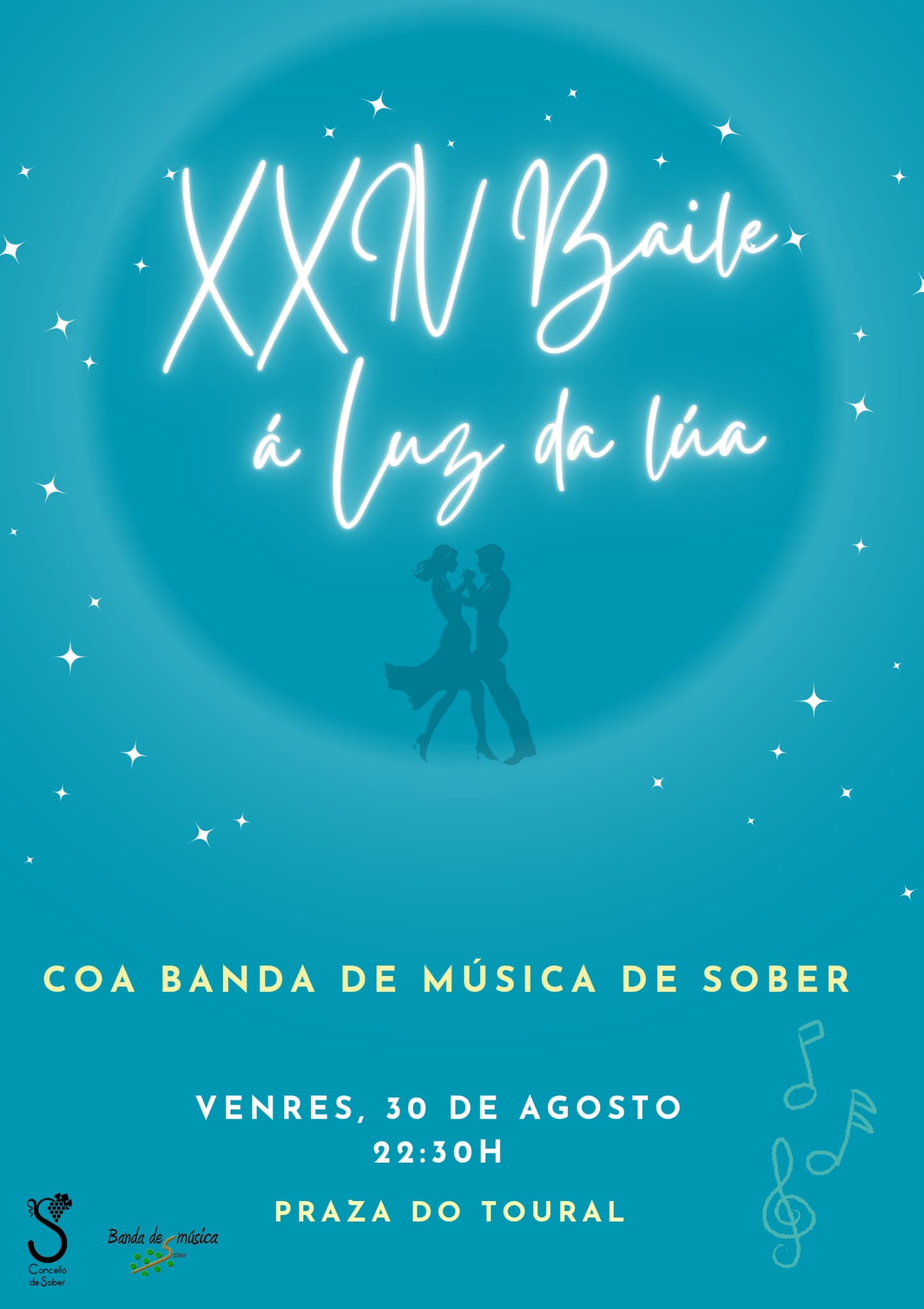 Cartel do Baile á luz da lúa de Sober 2024