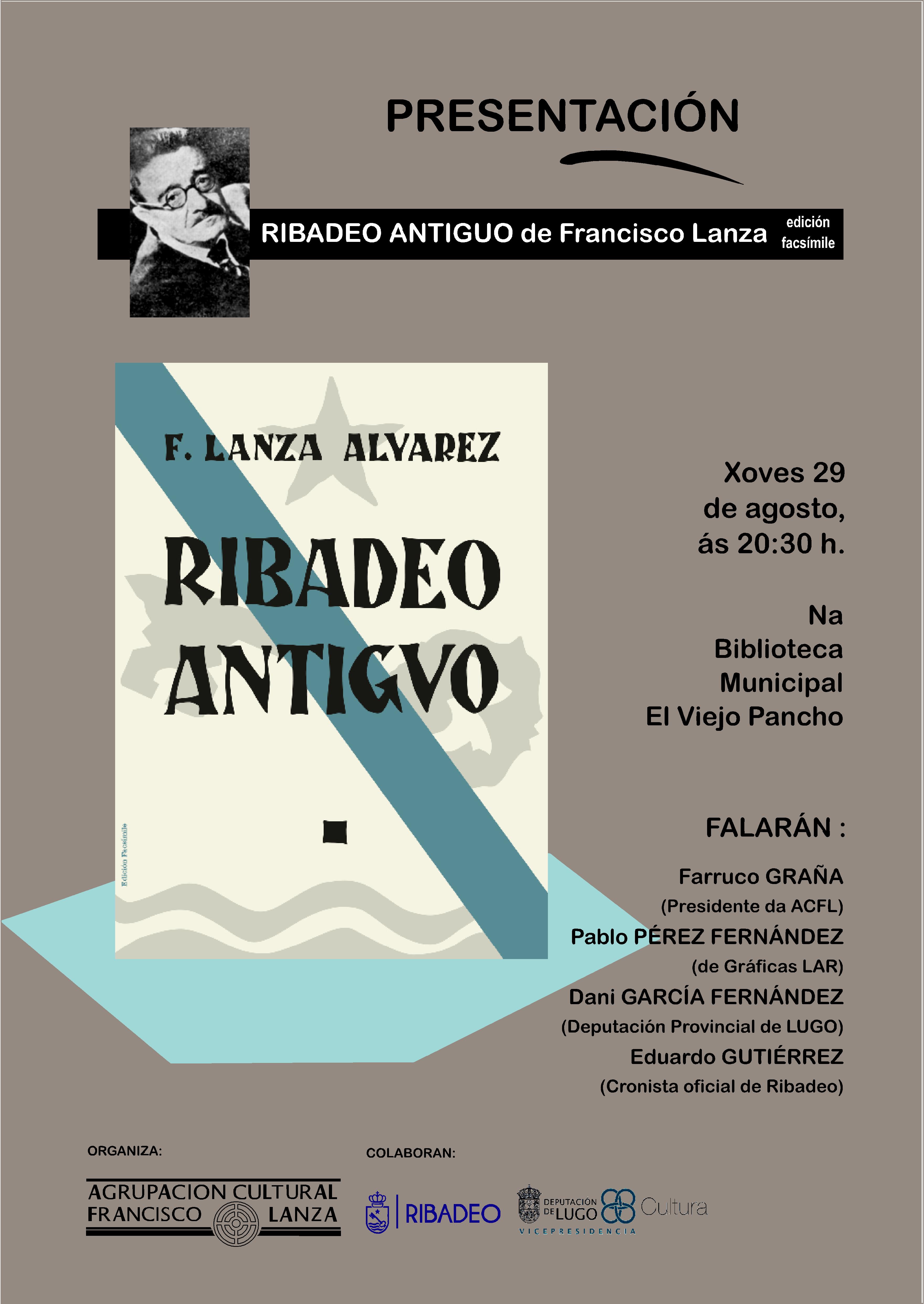 Cartel de la presentación de Ribadeo antiguo