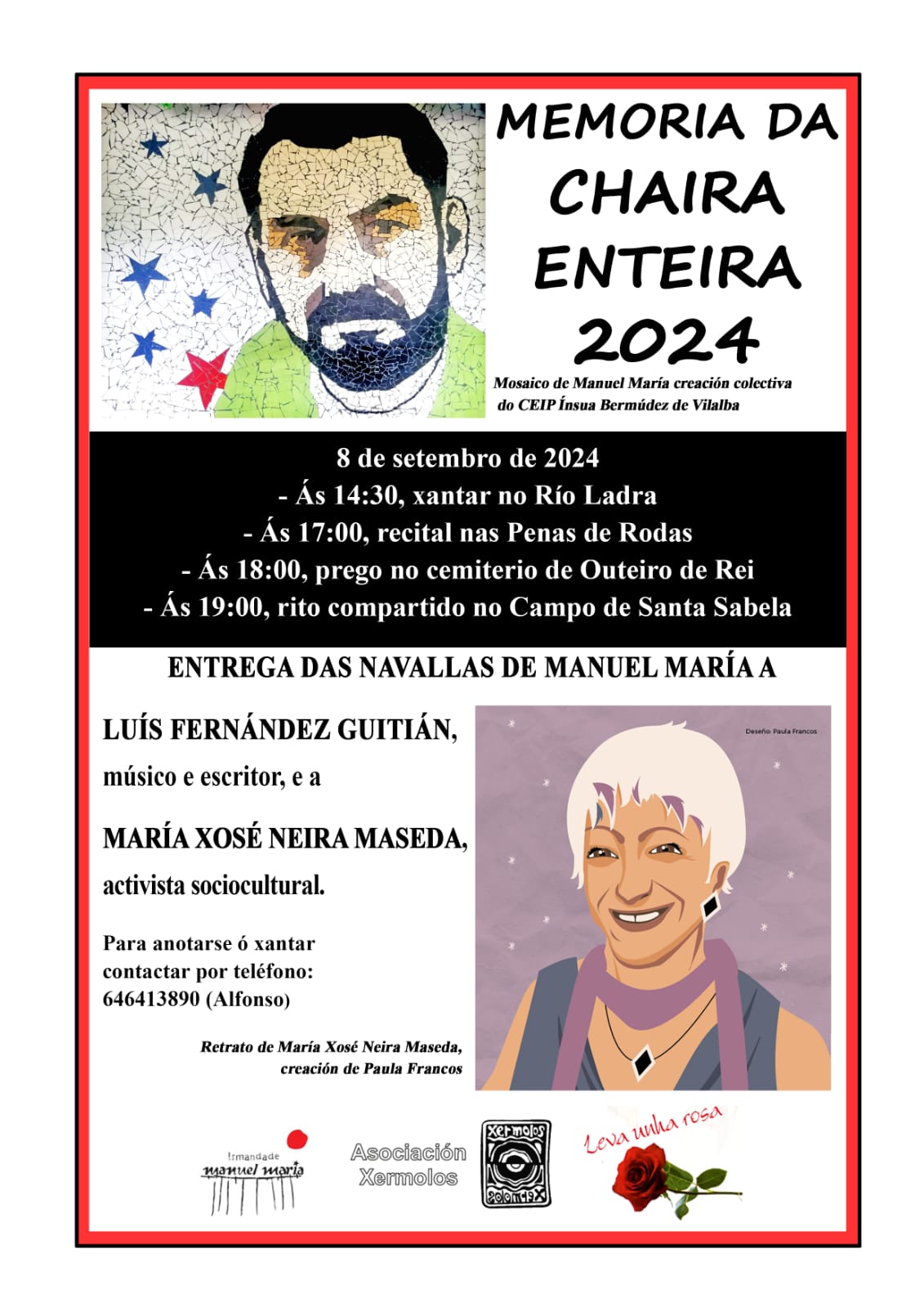 Cartel da entrega da Navalla de Manuel María 2024