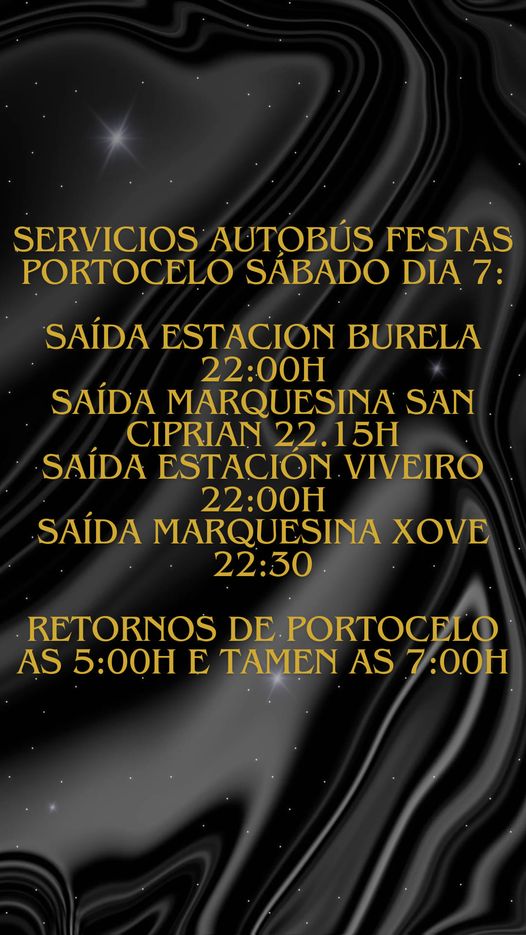 Servizo de autobús das Festas Portocelo