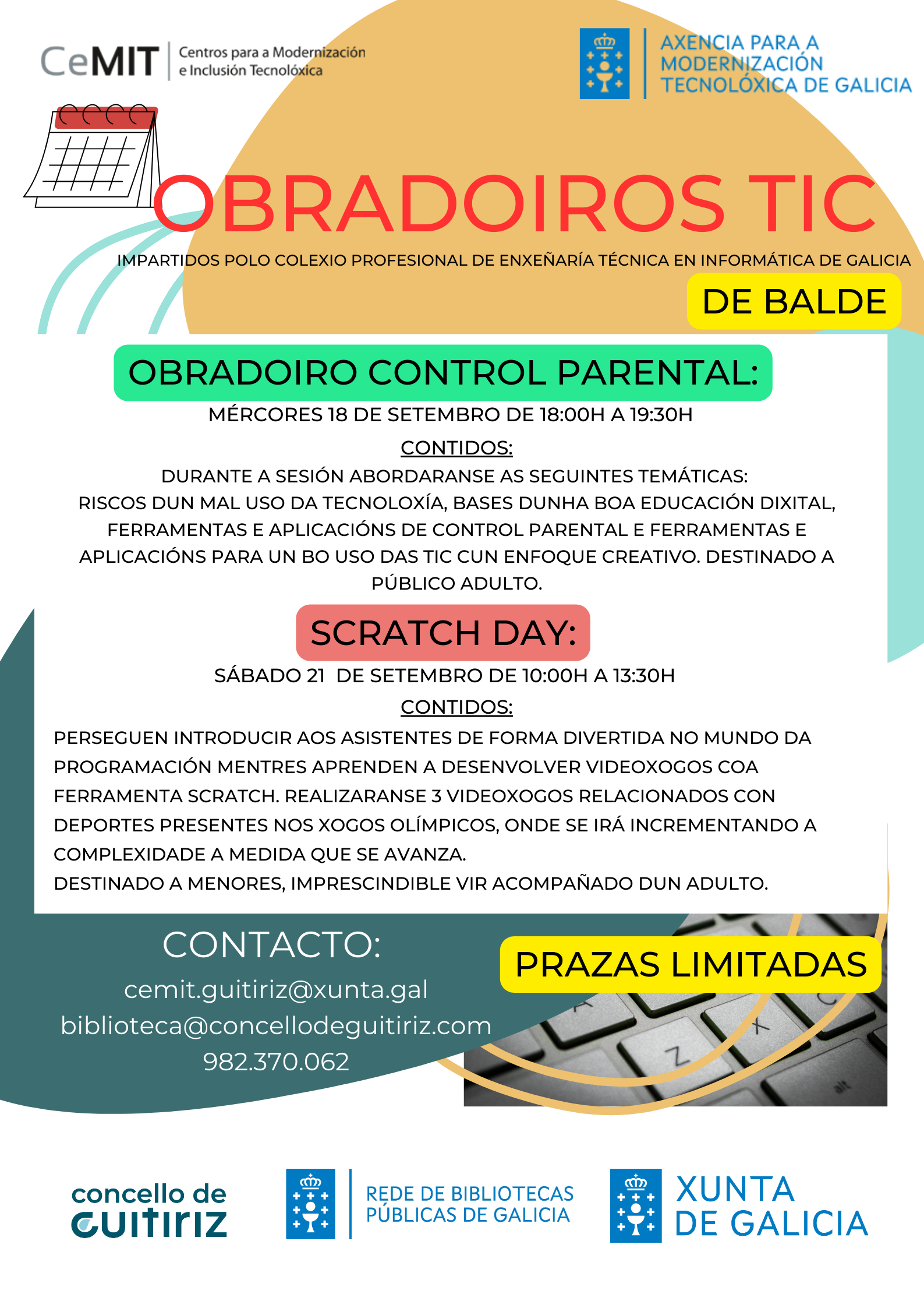 CARTEL GUITIRIZ Obradoiros TIC Aula CeMIT