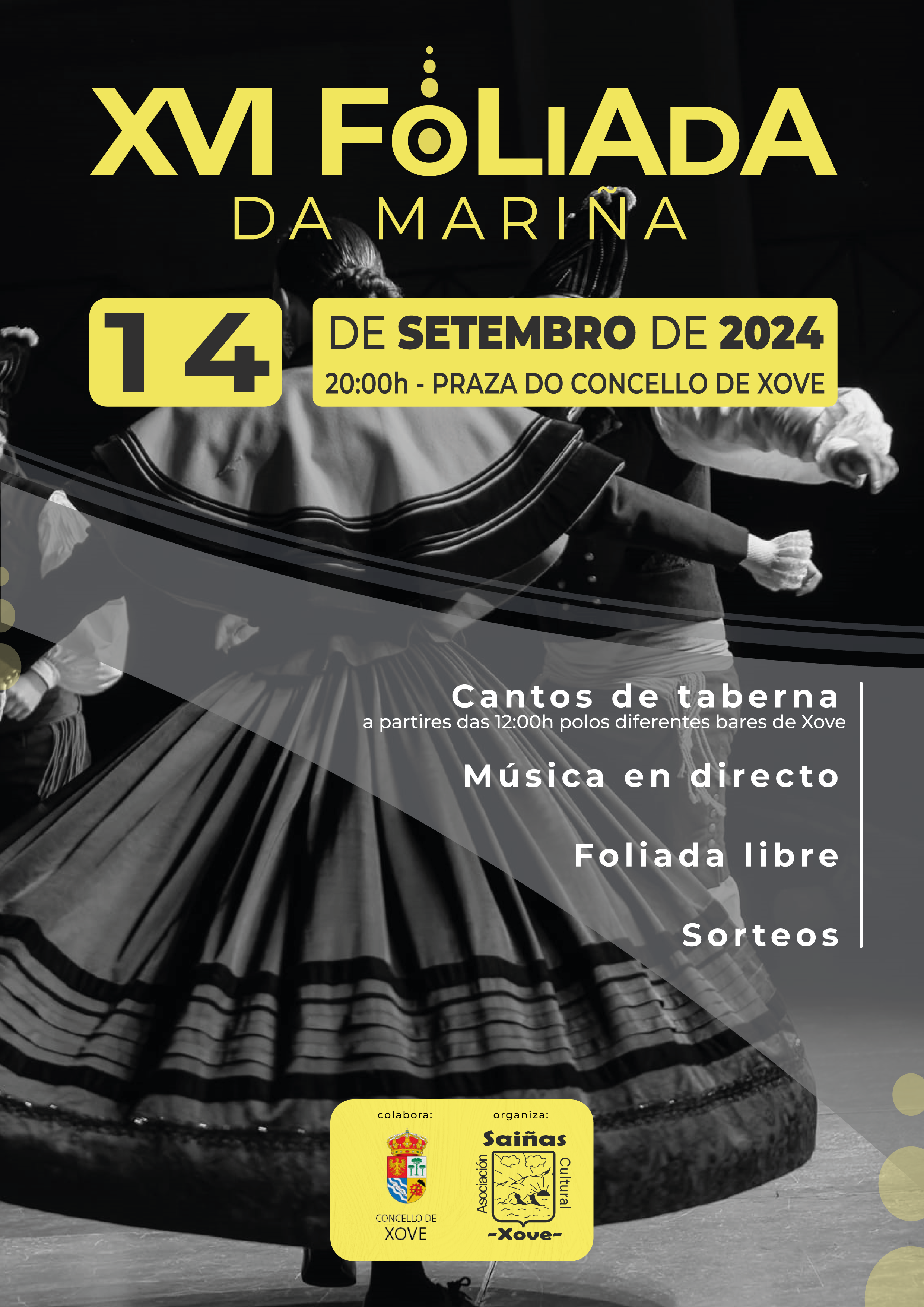 Cartel Foliada de Saíñas