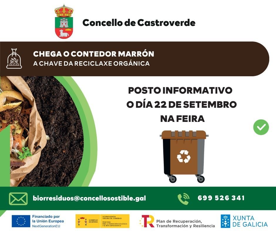 Cartel contenedor marrón Castroverde