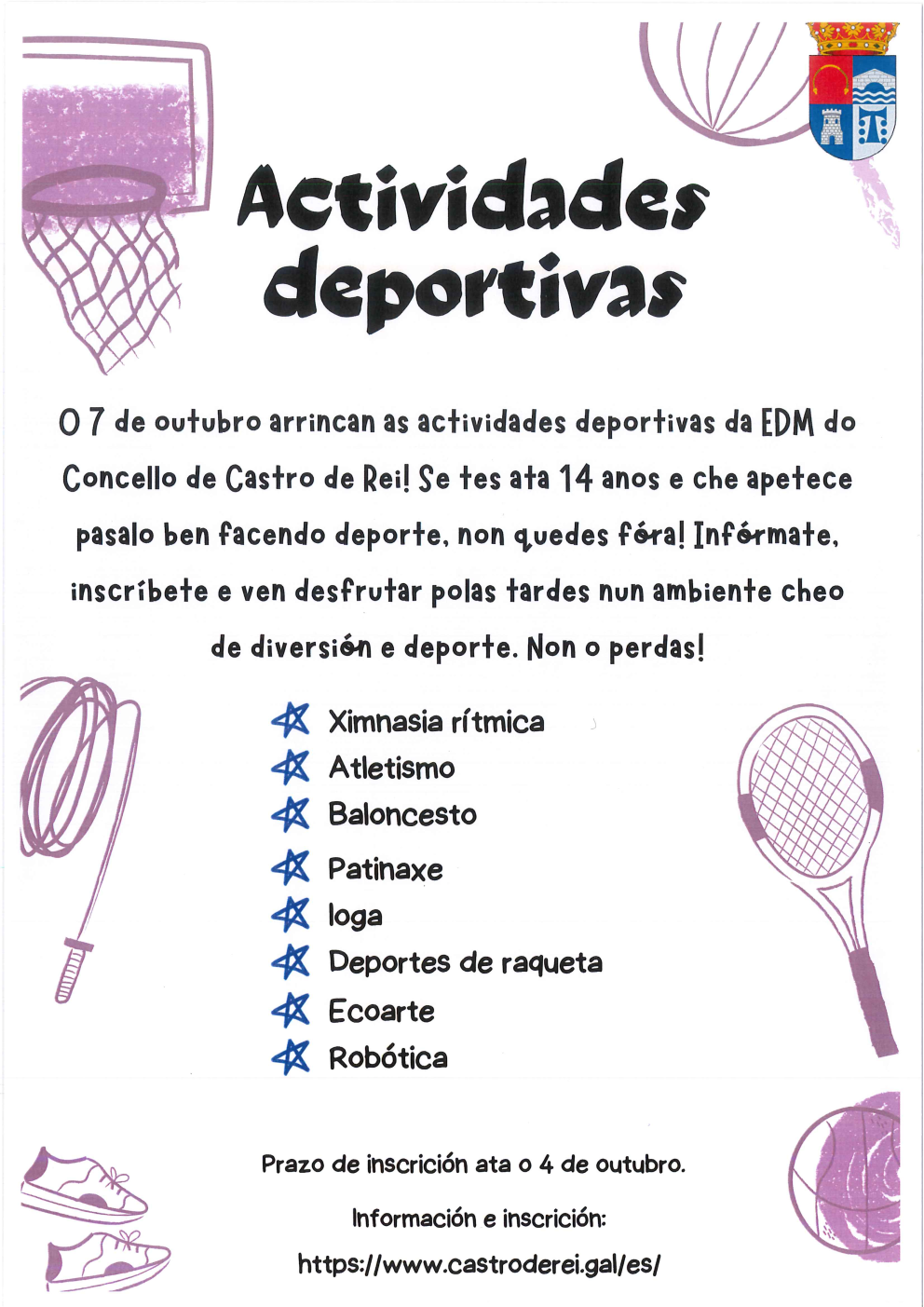 Informacion-Actividades-Deportivas-Municipais-2024-2025-Castro de Rei