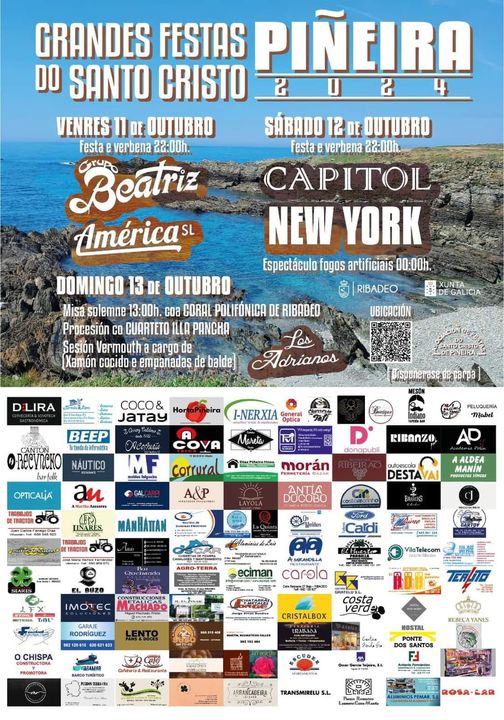 Cartel con la programación festiva