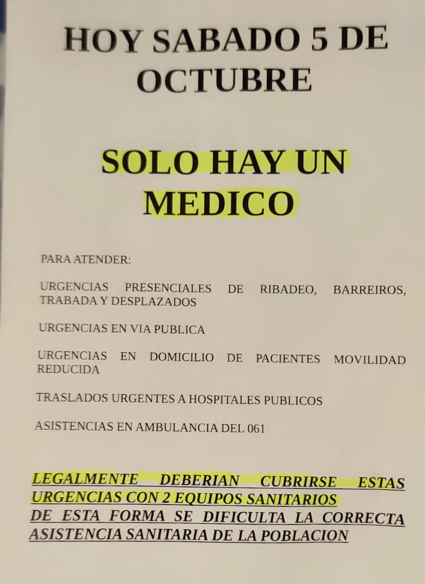 cartel centro de salud