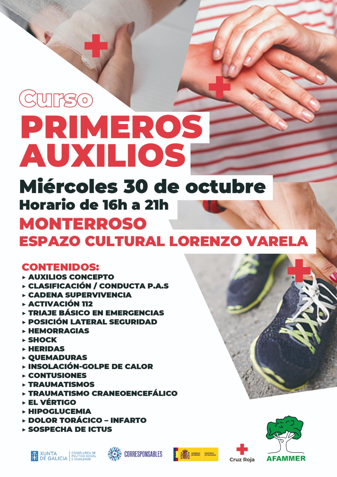 Curso de primeros auxilios en Monterroso