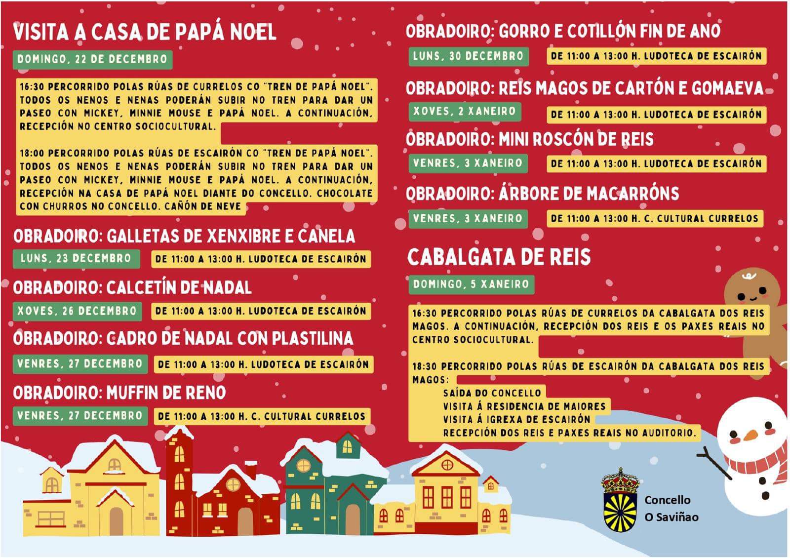 Actividades de Nadal de O Saviñao