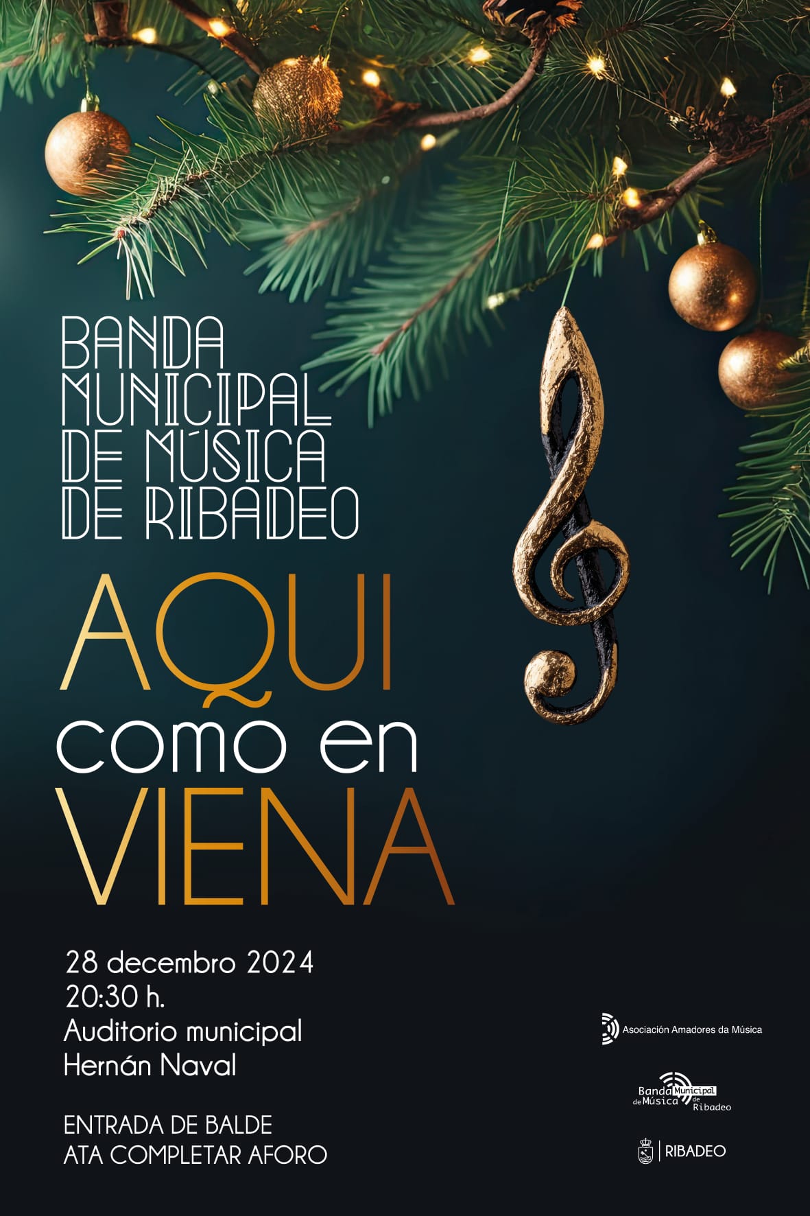 CARTEL BANDA DE RIBADEO AQUÍ COMO EN VIENA (28-12-24) (1)