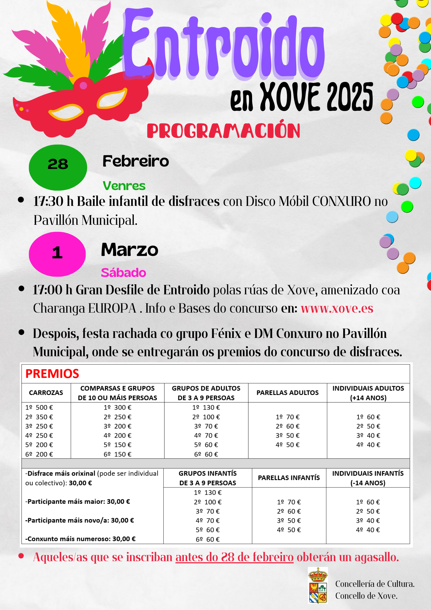 Cartel Entroido Xove 2025
