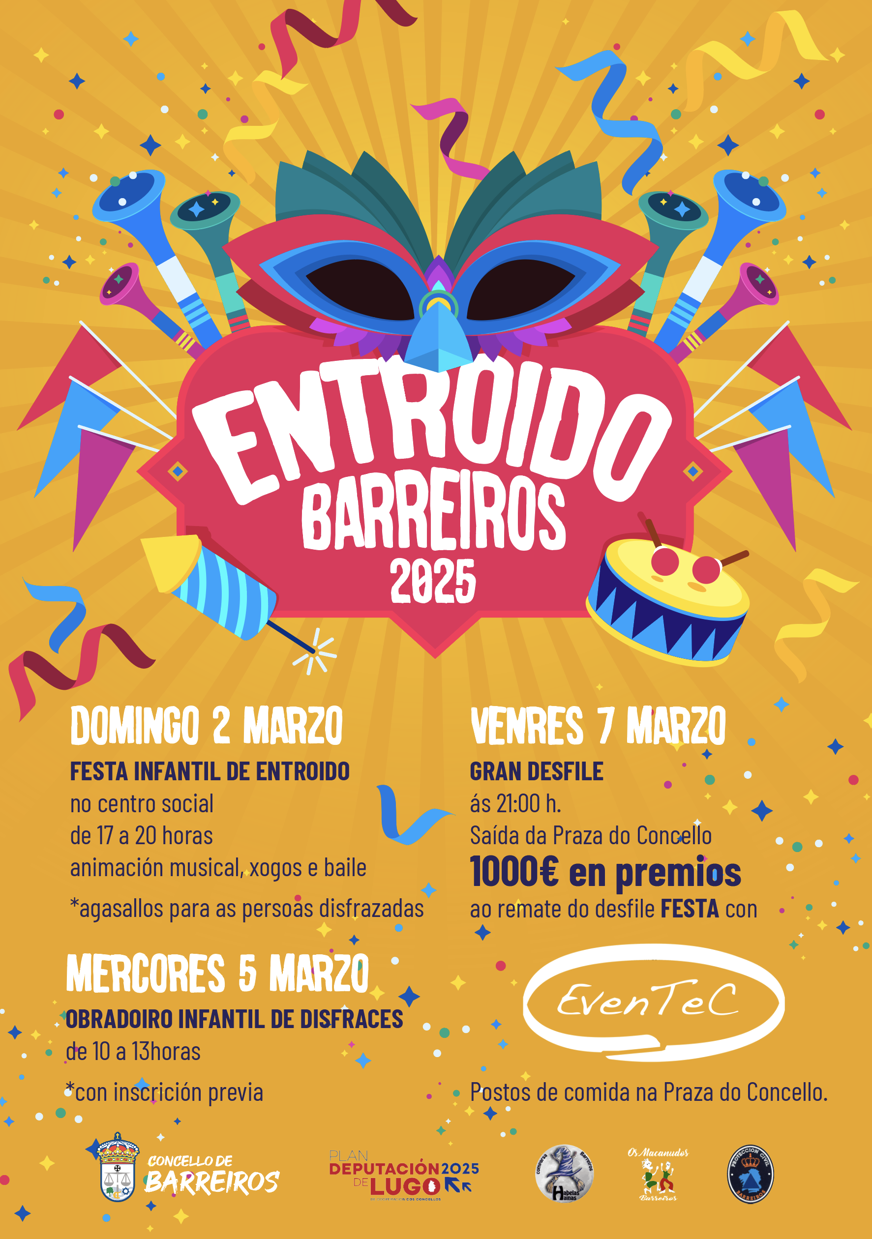 Cartel Entroido Barreiros 2025
