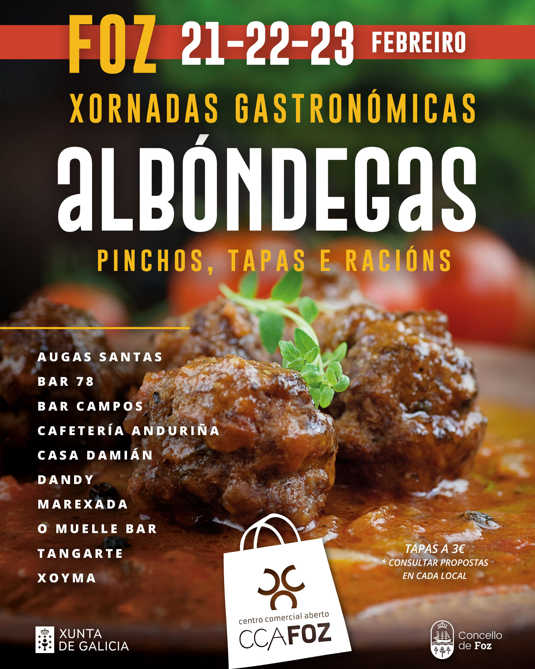 Cartel albóndegas Foz 2025